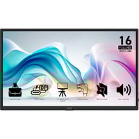 MSI PRO MP165 E6 15.6" monitor Zwart, HDMI, 2x USB-C