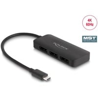 DeLOCK HDMI splitter displayport splitter Zwart, 0,15 meter