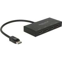 DeLOCK DisplayPort 1.2 > 4x DisplayPort displayport splitter Zwart, 0,3 meter, 4K