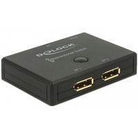 DeLOCK DisplayPort 2 - 1 Switch bidirectional 4K 60 Hz 1806 Zwart