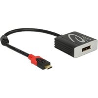 DeLOCK USB-C male > DisplayPort female (DP Alt Mode) adapter Zwart, 0,2 meter, 4K 60Hz