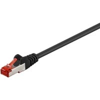 goobay Patchkabel Cat.6 S/FTP (PiMF) Zwart, 1 meter