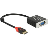 DeLOCK DisplayPort 1.2 > VGA (female) adapter Zwart, 0,2 meter