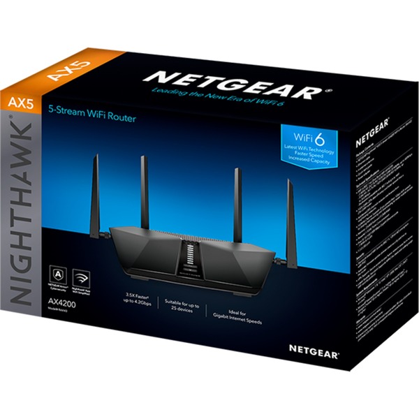 NETGEAR Nighthawk AX5 5-stream AX4200 Wifi 6 Router Zwart