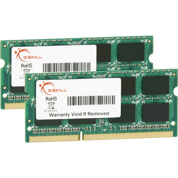 G.Skill 8 GB DDR3-1600 Kit laptopgeheugen F3-12800CL9D-8GBSQ, Lite