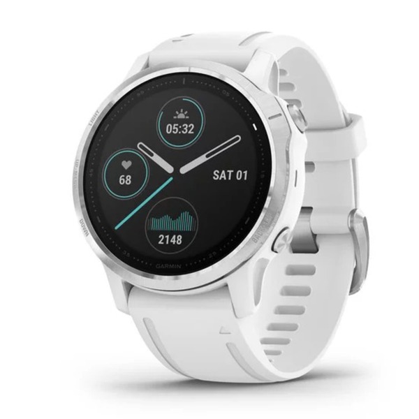 Additief afschaffen Bij wet Garmin fenix 6S - wit met witte polsband smartwatch Wit, 42 mm